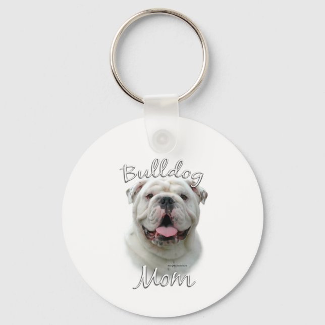 Bulldog Mamma 2 Nyckelring (Framsida)