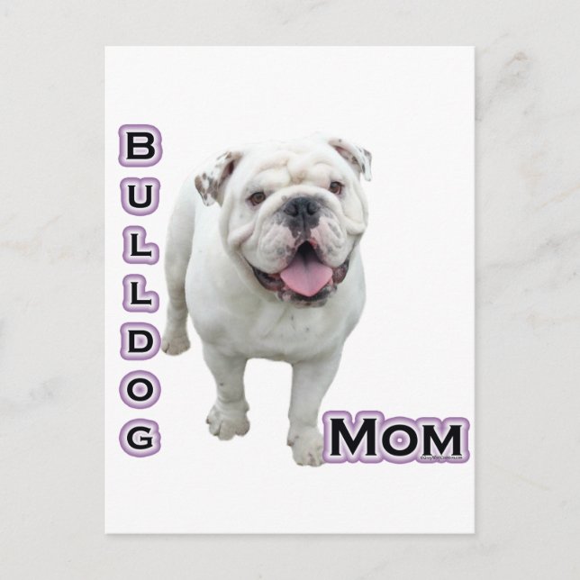 Bulldog Mamma 4 Vykort (Framsida)