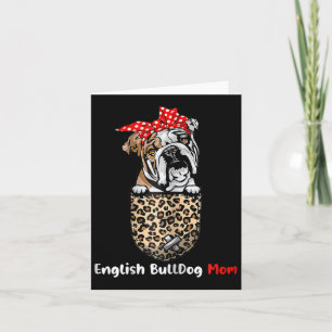 Bulldog Mamma Bulldog Mamma Ficklampa för mors dag Kort