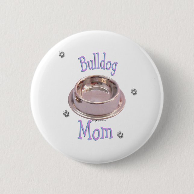 Bulldog Mamma - Button Knapp (Framsida)