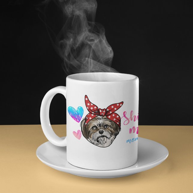 Bulldog Mamma Cute Mors dag Hund älskare Kaffemugg (Skapare uppladdad)