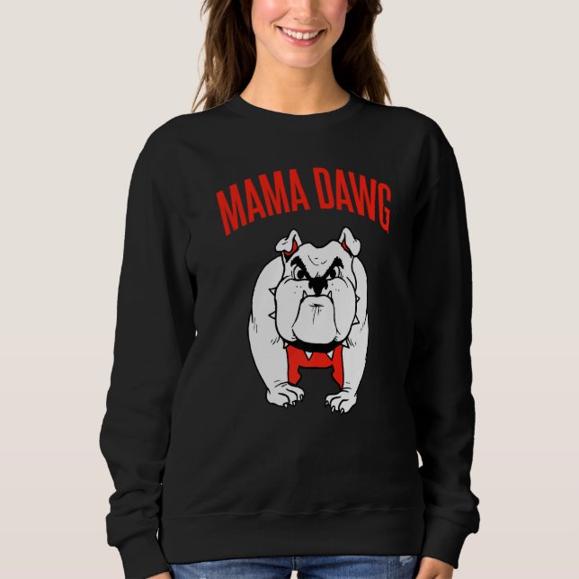 Bulldog Mamma Dawg Georgia Sport Game Day in Sanfo T Shirt (Framsida)