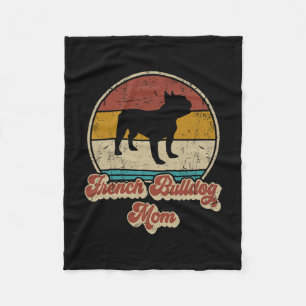 Bulldog Mamma Hund älskare Gift for Women Frenchie Fleecefilt