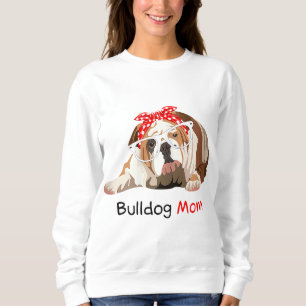 Bulldog Mamma Hund Bandana Djurälskare Gift Womens T Shirt