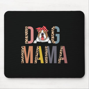 Bulldog Mamma Leopard Skriv ut Hund Mamma Musmatta