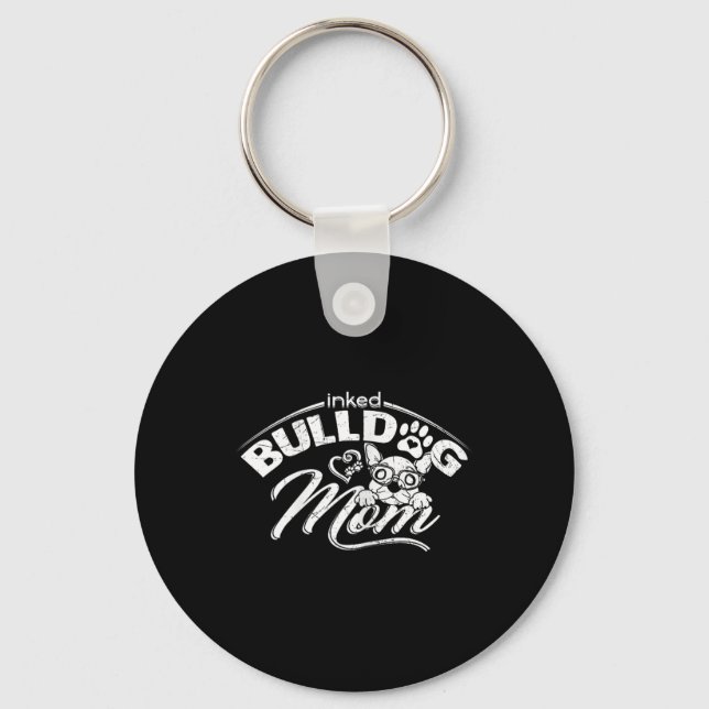 Bulldog Mamma Tattoos Old English Bulldog Mamma Ta Nyckelring (Framsida)