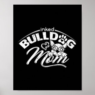 Bulldog Mamma Tattoos Old English Bulldog Mamma Ta Poster