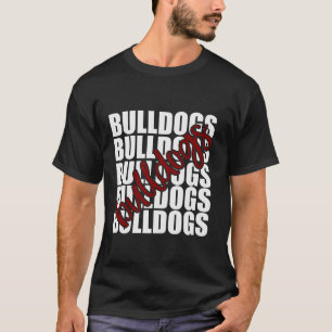 Bulldog Maroon School Sportfantast Team Spirit T S Shirt