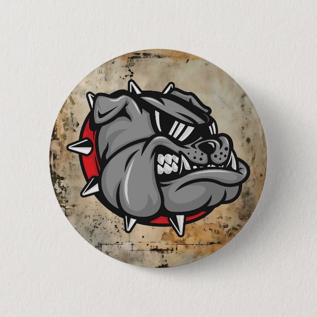 Bulldog Mascot Button Knapp (Framsida)