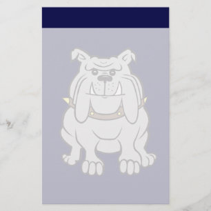 Bulldog Mascot på Blue Brevpapper