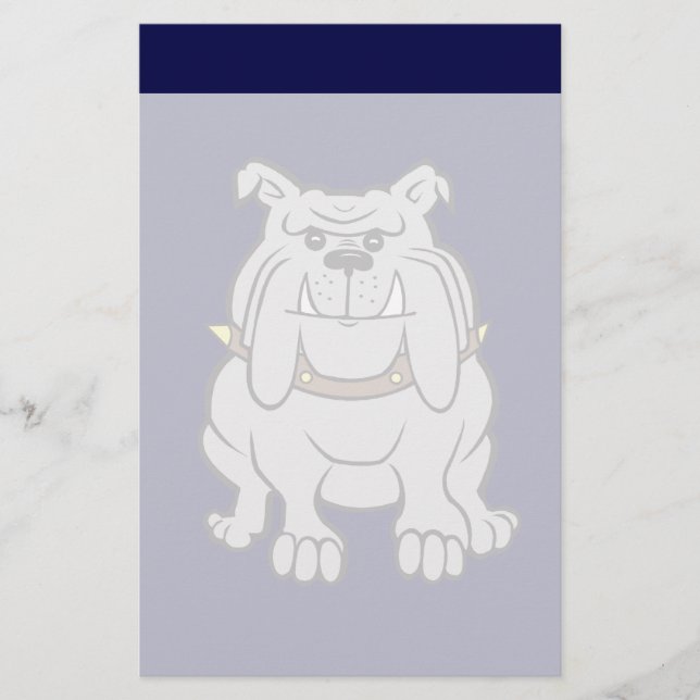 Bulldog Mascot på Blue Brevpapper (Framsida)