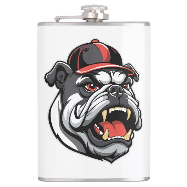 BULLDOG MED BASEBALLKÅPA FICKPLUNTA (Framsidan)