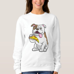 Bulldog med Biet i Pizza T Shirt