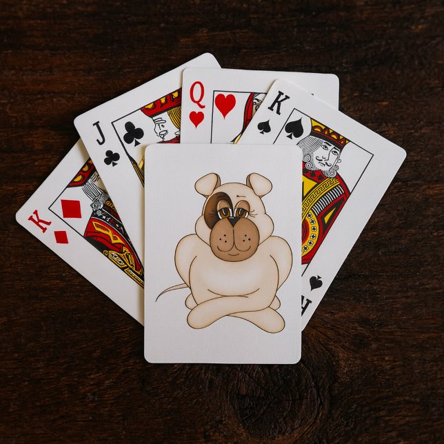 Bulldog med Big Ögon Casinokort (Skapare uppladdad)