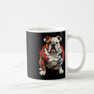 Bulldog med japansk tattoos-Hund Kaffemugg