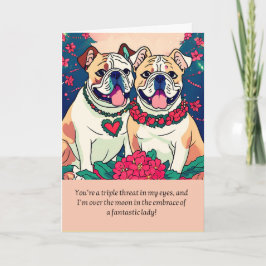 bulldog message happy birthday kort