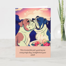 bulldog message happy birthday kort