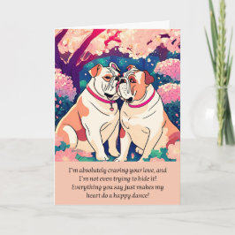 bulldog message happy birthday kort