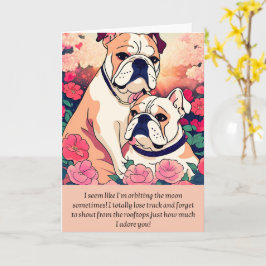 bulldog message happy birthday kort