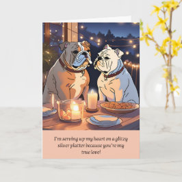 bulldog message happy birthday kort