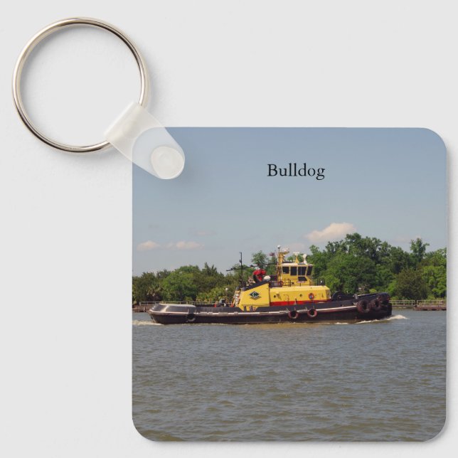 Bulldog metall nyckelring (Framsida)