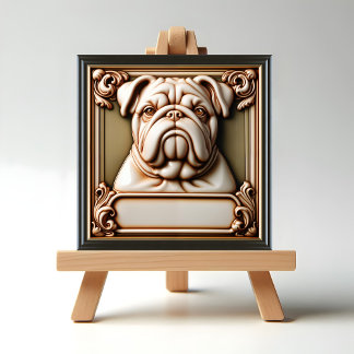 Bulldog-minne Kakelplatta