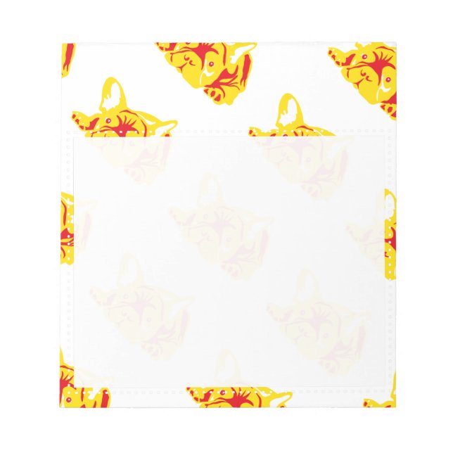 Bulldog Mönster Anteckningsblock (Framsida)