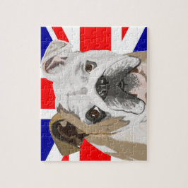 Bulldog mot Union Jack Flagga 110 Biet Pussel