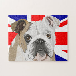 Bulldog mot Union Jack Flagga 252 Biet Pussel