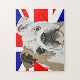 Bulldog mot Union Jack Flagga 252 Biet Pussel