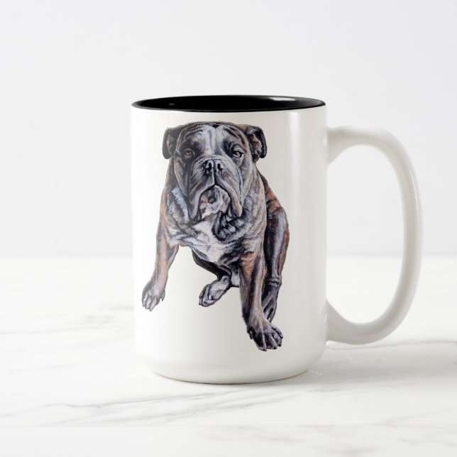 Bulldog Mugg Coffee Kopp Coola English Bulldog Kop (Höger)