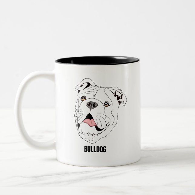 Bulldog mugs Två-Tonad mugg (Vänster)