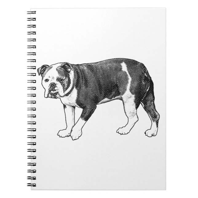 Bulldog Muse, Manga Dot Journal Anteckningsbok (Framsidan)
