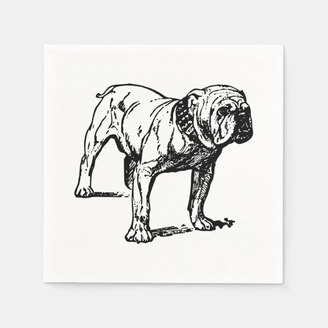 Bulldog Napkins Pappersservett (Framsidan)