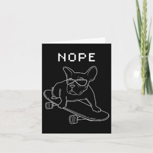 Bulldog Nope Riding A Skateboard Coola Frenchie Kort