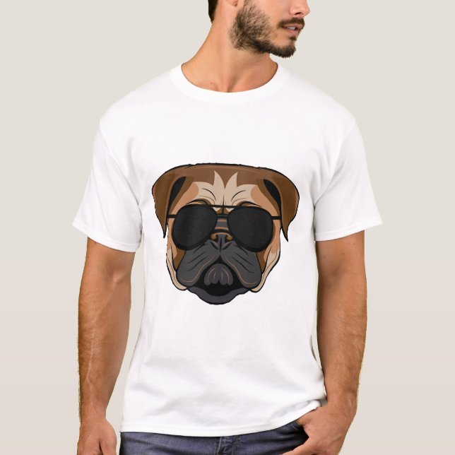 Bulldog nörden t shirt (Framsida)