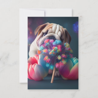 BULLDOG NOTE CARD TACK KORT