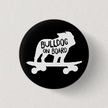 Bulldog ombord | Skateboarding Hund Silhouette