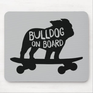 Bulldog ombord   Skateboarding Hund Silhouette Musmatta