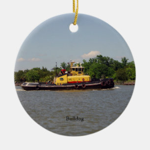 Bulldog-ornament Julgransprydnad Keramik