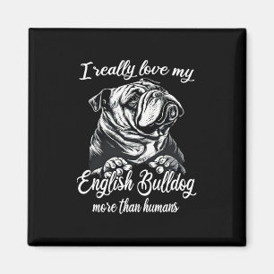Bulldog Outfit Kärlek My English Bulldog Magnet