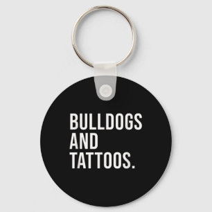 Bulldog Owner Hund Inked Älskare Nyckelring