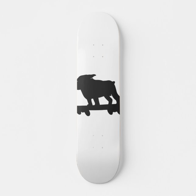 Bulldog på en skateboard - Välj bakgrund färg (Framsida)