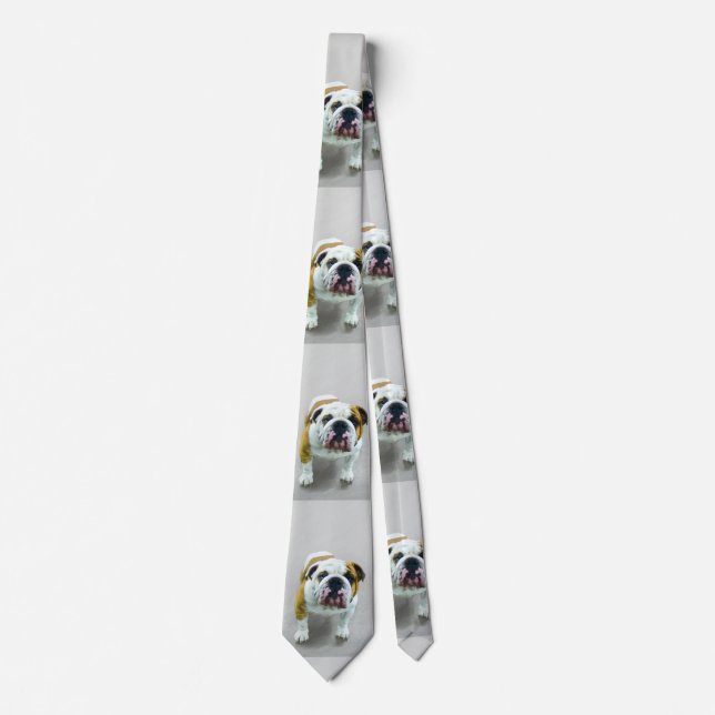 Bulldog Painting - Cute Original Hund Art Slips (Framsida)