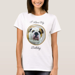 Bulldog Painting - Cute Original Hund Art T Shirt