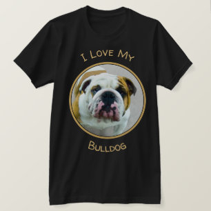 Bulldog Painting - Cute Original Hund Art T Shirt