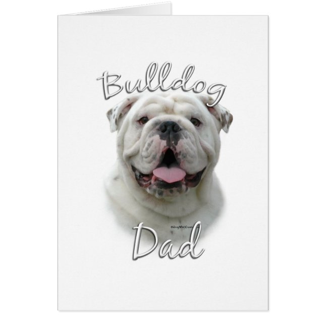 Bulldog Pappa 2 Hälsningskort (Framsidan)