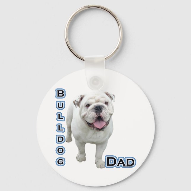 Bulldog Pappa 4 - Nyckelkedja Nyckelring (Framsida)
