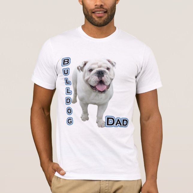 Bulldog Pappa 4 T Shirt (Framsida)