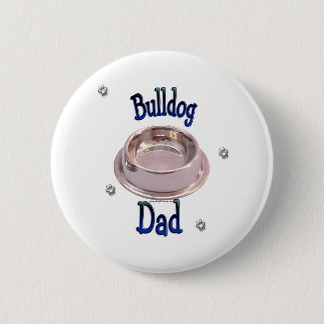 Bulldog Pappa - Button Knapp (Framsida)